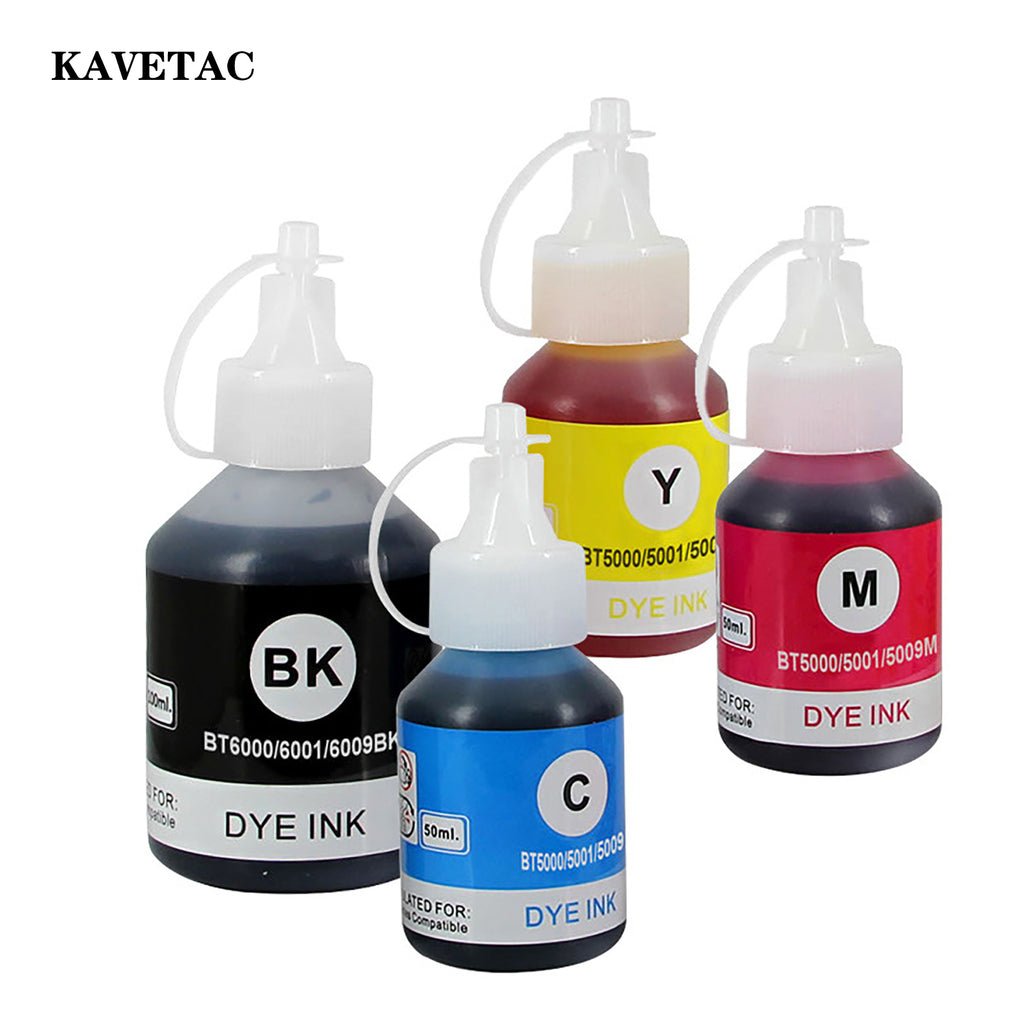 KAVETAC Printer Duplicating Ink, Universal 4-Color Refill Ink Bottles, Eco-Friendly Dye Ink for Inkjet Printers
