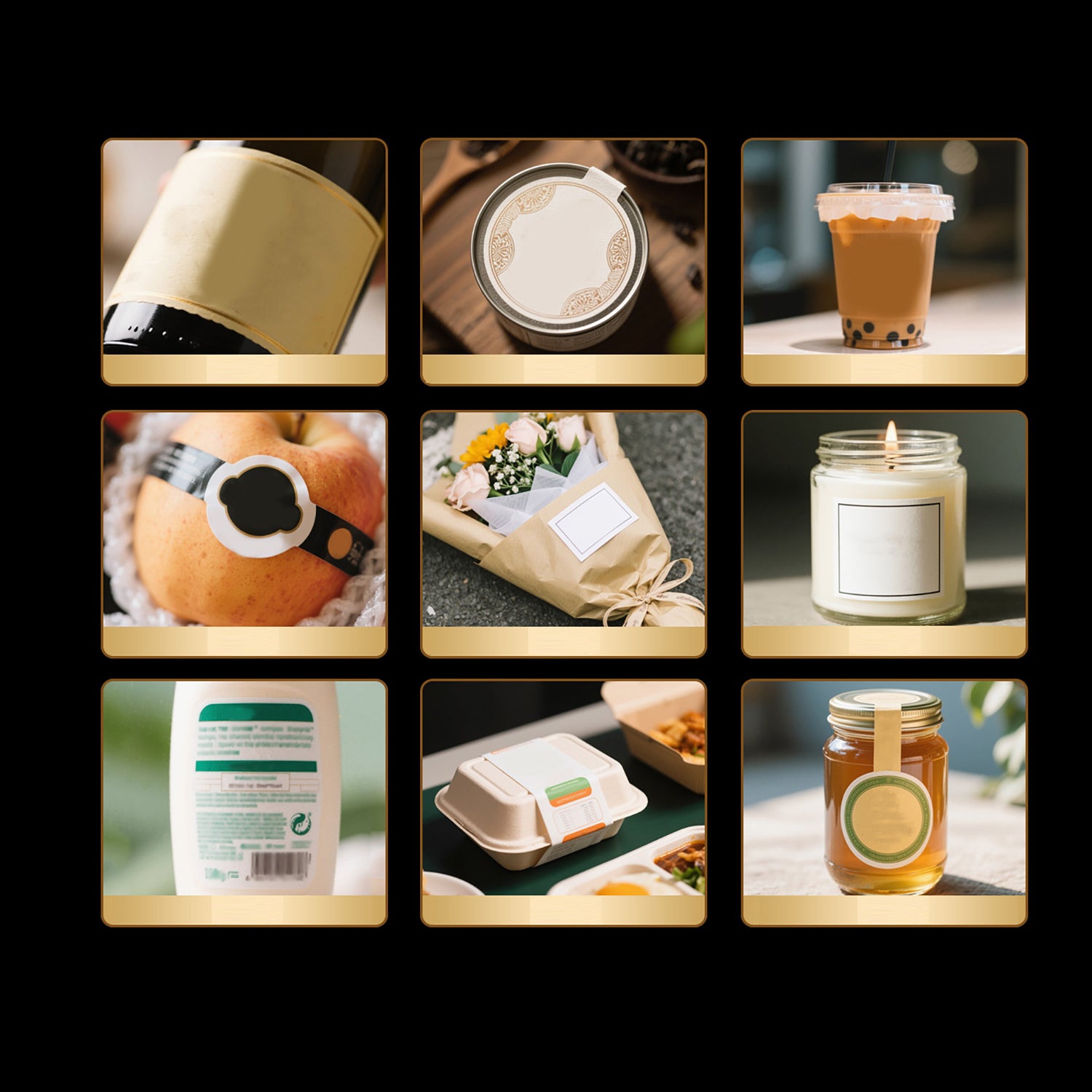 KAVETAC Personalized Adhesive Labels, Custom Logo Stickers for Packaging & Gifts