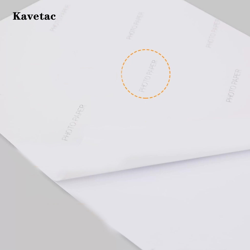KAVETAC Glossy Adhesive Photo Paper, A4 Size, 20 Sheets, Waterproof Self-Stick Photo Paper for Inkjet Printers