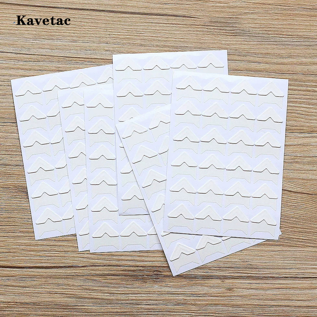 KAVETAC Adhesive Photo Corners, 5 Sheets Self-Stick Photo Mounting Corners for Scrapbooking