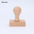 KAVETAC Personalized Wooden Address Stamp, Custom Wood Handle Seal