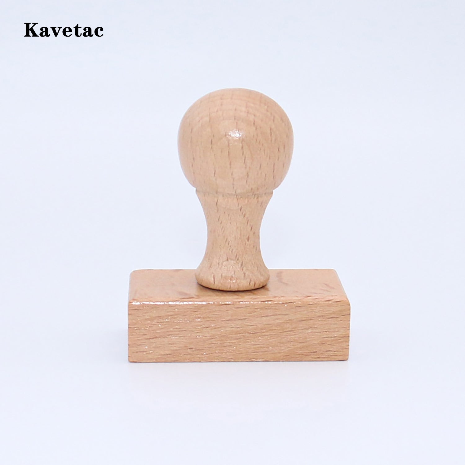 KAVETAC Personalized Wooden Address Stamp, Custom Wood Handle Seal