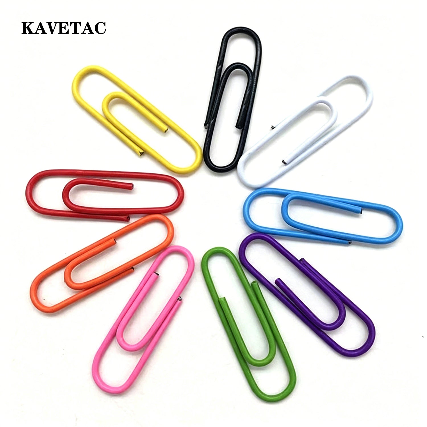 KAVETAC Paper-Clips, 10-Color Assorted Metal Paper Clips, Rust-Resistant for Document Organization & Crafts