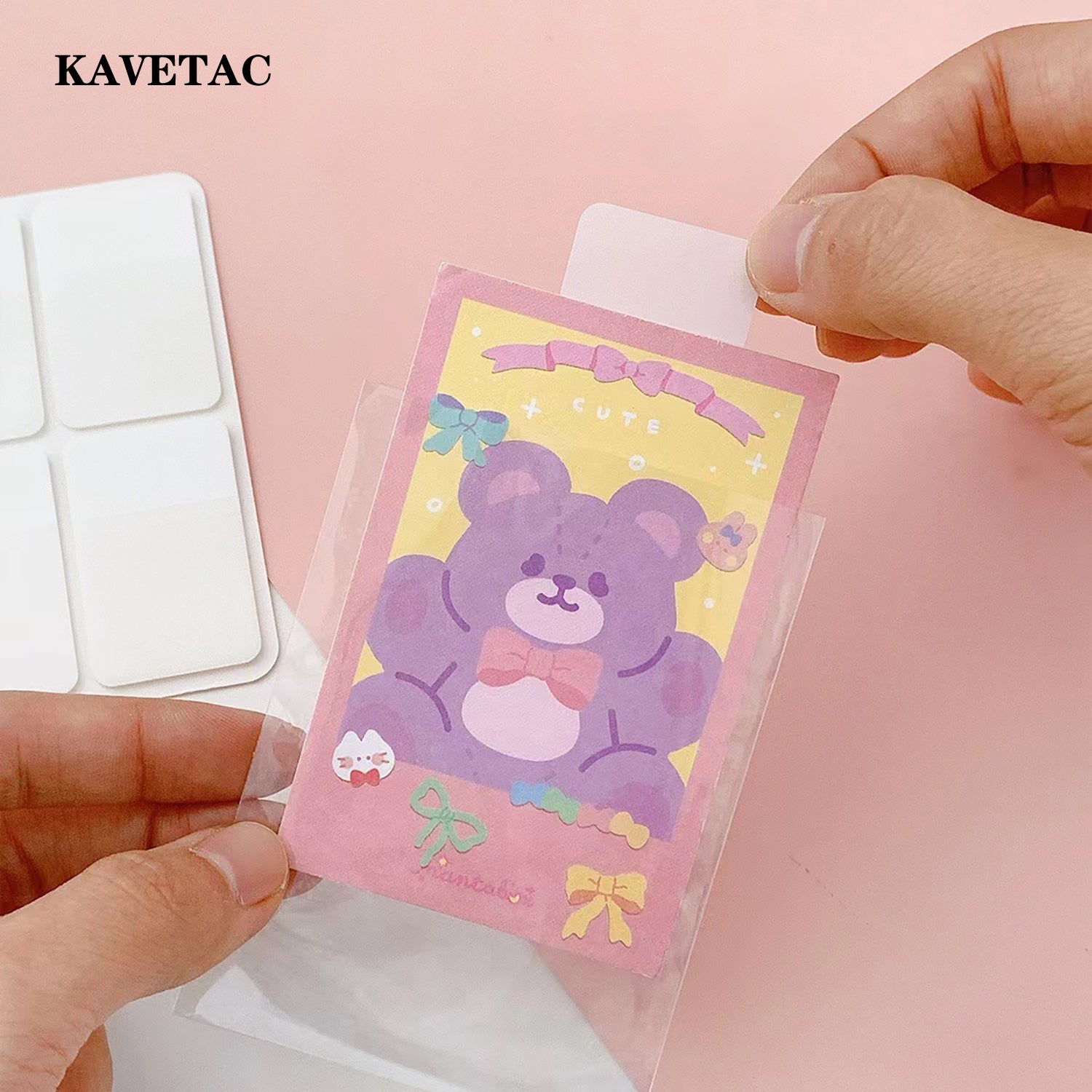 KAVETAC Transparent File Cards, Writable Self-Adhesive Index Tabs, Waterproof & Removable for Journals & Document Organization