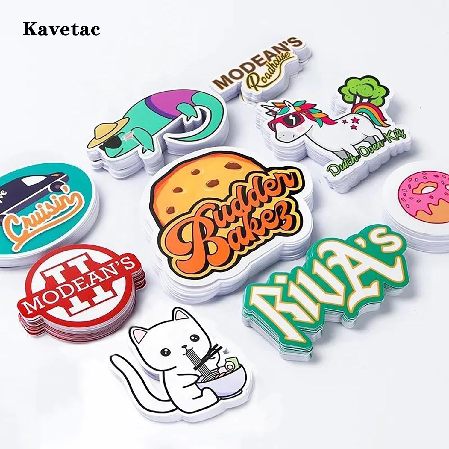 KAVETAC Personalized Adhesive Labels, Custom Logo Stickers for Packaging & Gifts