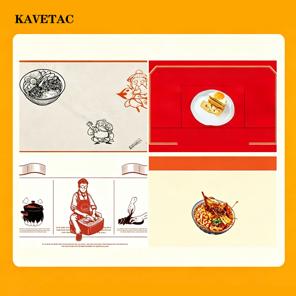 KAVETAC 80pcs Scalloped Paper Placemats – 10" x 14", 80 GSM, Disposable Table Mats in Dispenser Box