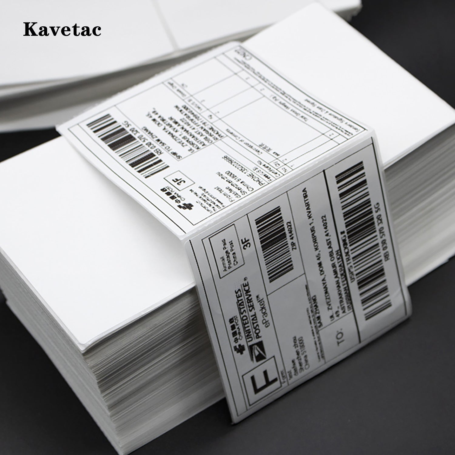 KAVETAC Waterproof Thermal Address Labels, 500PCS 4x6 Inch Shipping Stickers