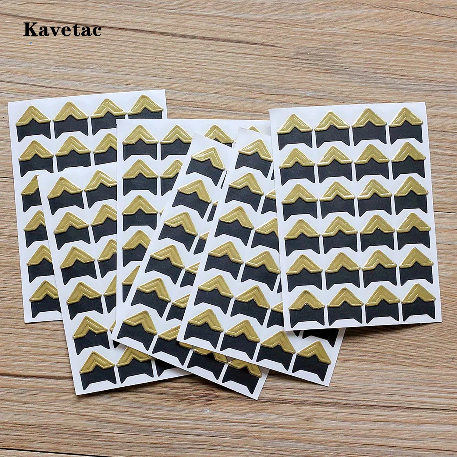 KAVETAC Adhesive Photo Corners, 5 Sheets Self-Stick Photo Mounting Corners for Scrapbooking