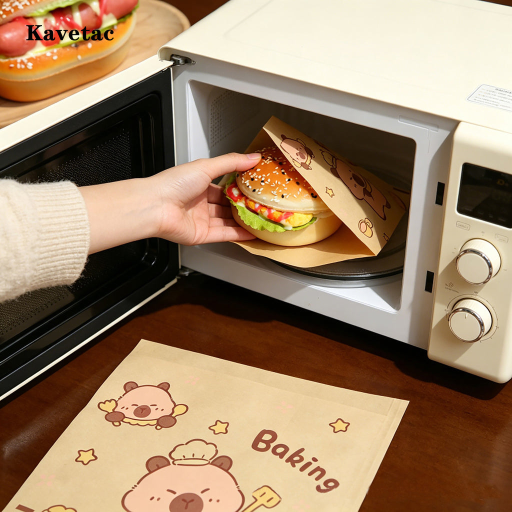 KAVETAC Greaseproof Food Wrappers, 100 Sheets 8x8 inch Waterproof