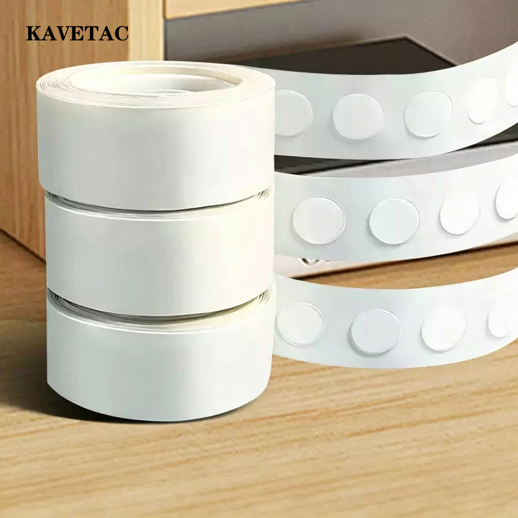 KAVETAC Adhesive Circular Discs, 100PCS Removable Double-Sided Dots, No Residue for Stationery & Home Use