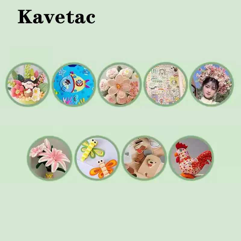 KAVETAC Clear Craft Glue for DIY Projects, Non-Toxic Adhesive Cement for Hobbyists