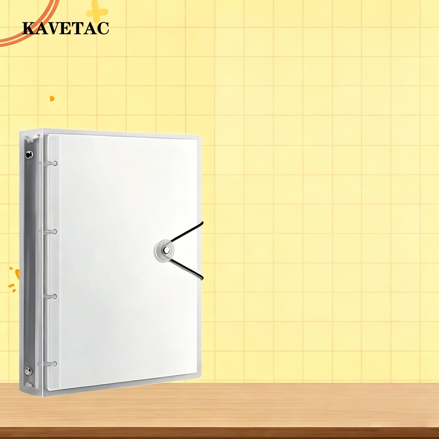 KAVETAC Sticker Albums, A4 Size 40-Page 2-Grid Sticker Binder with Elastic Band Closure