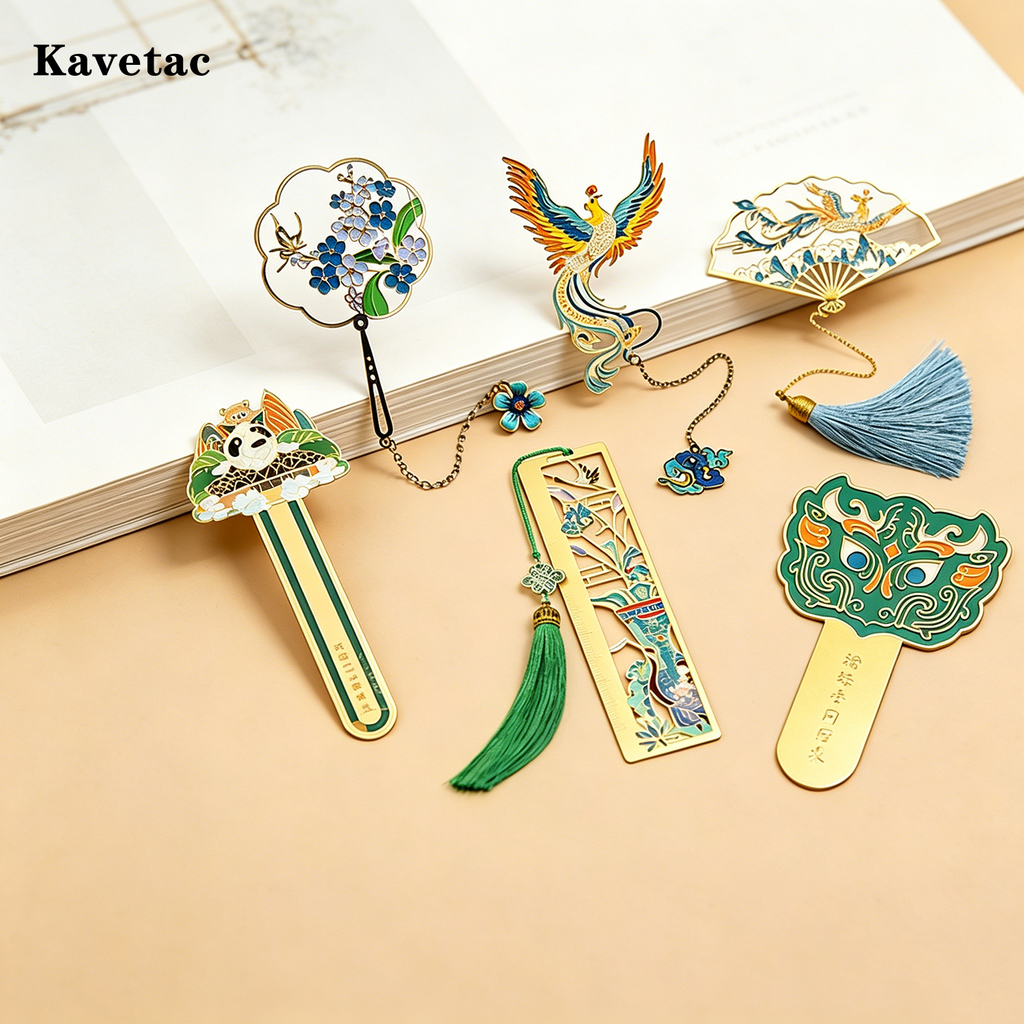 KAVETAC Ornate Metal Bookmarks, Exquisite Hollowed-Out Book Marks with Tassels for Students & Collectors