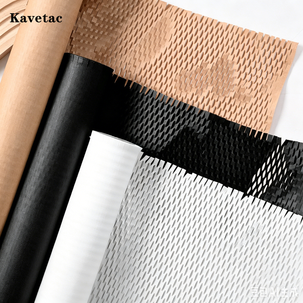 KAVETAC Bottle Wrappers of Cardboard or Paper, 30M Honeycomb Shockproof Bottle Sleeves for Wine & Beverages
