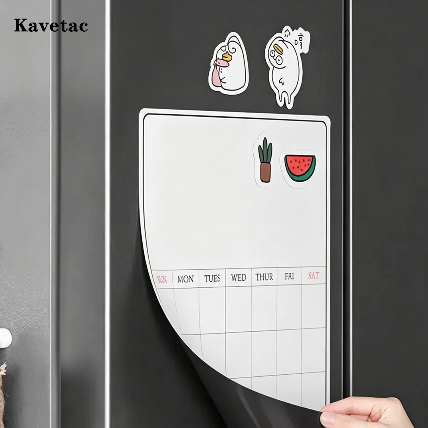 KAVETAC Dry Erase Date Indicators, Monthly Magnetic Calendar for Fridge, Home & Office Organization